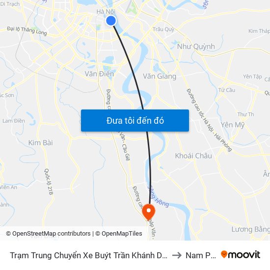 Trạm Trung Chuyển Xe Buýt Trần Khánh Dư (Khu Đón Khách) to Nam Phong map