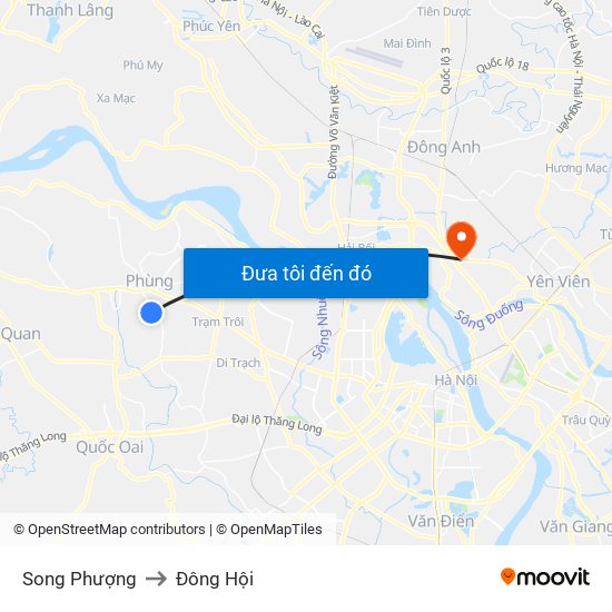 Song Phượng to Đông Hội map