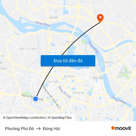 Phường Phú Đô to Đông Hội map
