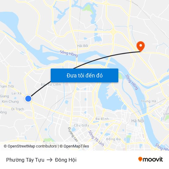 Phường Tây Tựu to Đông Hội map