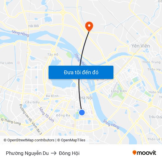 Phường Nguyễn Du to Đông Hội map