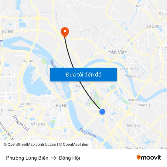 Phường Long Biên to Đông Hội map