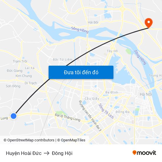 Huyện Hoài Đức to Đông Hội map