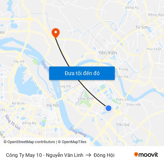 Công Ty May 10 - Nguyễn Văn Linh to Đông Hội map