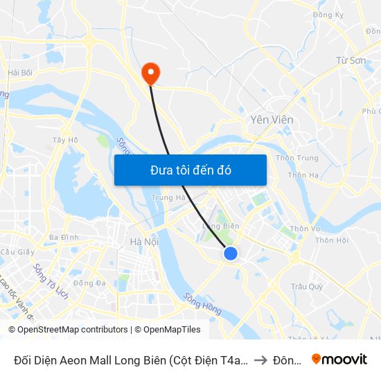 Đối Diện Aeon Mall Long Biên (Cột Điện T4a/2a-B Đường Cổ Linh) to Đông Hội map