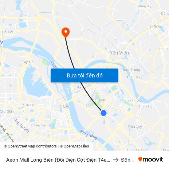 Aeon Mall Long Biên (Đối Diện Cột Điện T4a/2a-B Đường Cổ Linh) to Đông Hội map