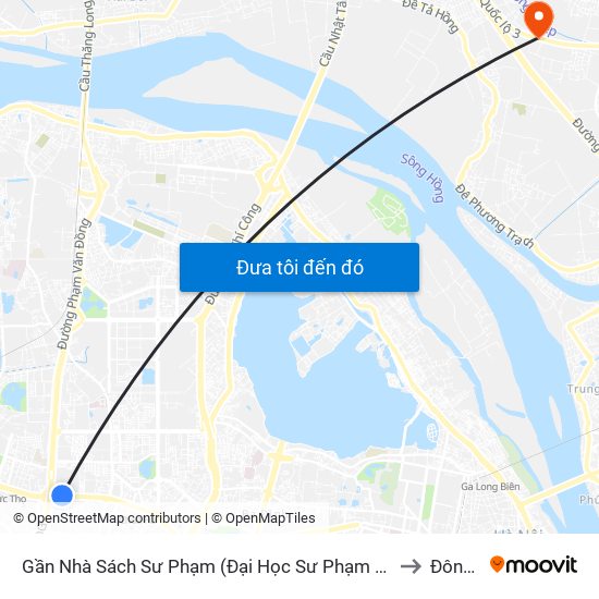 144 Xuân Thủy to Đông Hội map