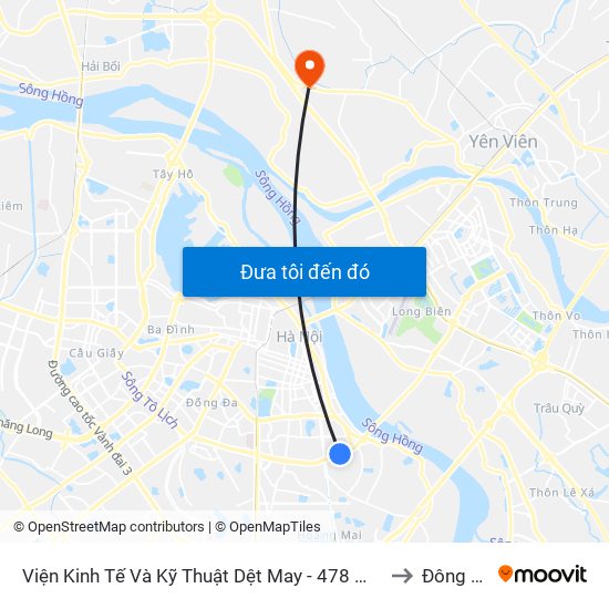 Viện Kinh Tế Và Kỹ Thuật Dệt May - 478 Minh Khai to Đông Hội map