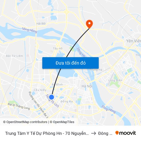 Trung Tâm Y Tế Dự Phòng Hn - 70 Nguyễn Chí Thanh to Đông Hội map