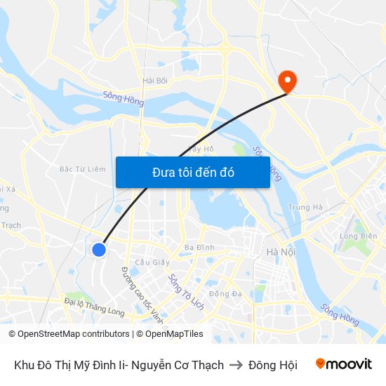 Khu Đô Thị Mỹ Đình Ii- Nguyễn Cơ Thạch to Đông Hội map