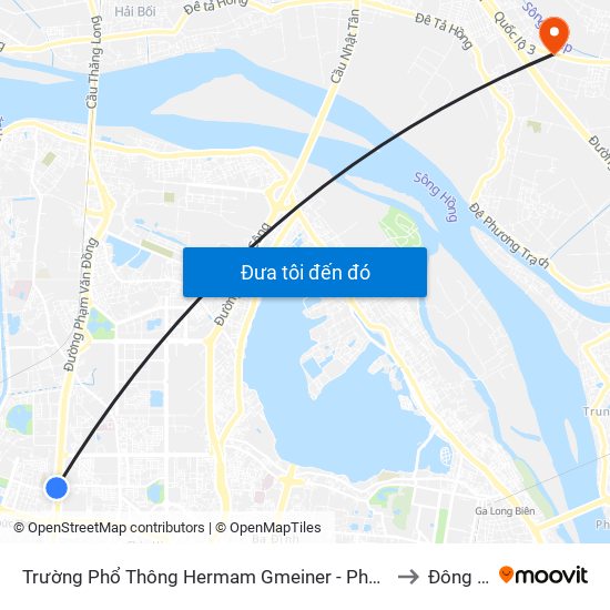 Trường Phổ Thông Hermam Gmeiner - Phạm Văn Đồng to Đông Hội map