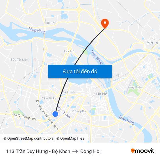 113 Trần Duy Hưng - Bộ Khcn to Đông Hội map