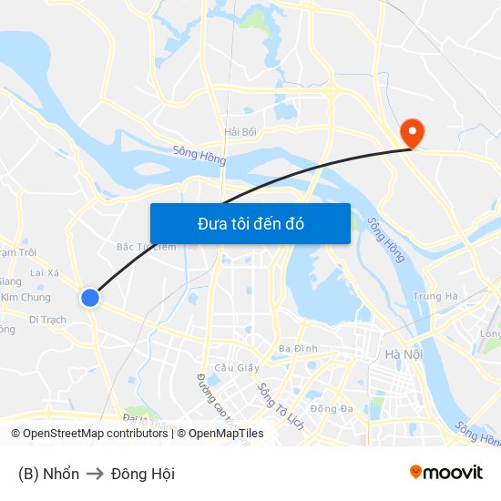 (B) Nhổn to Đông Hội map