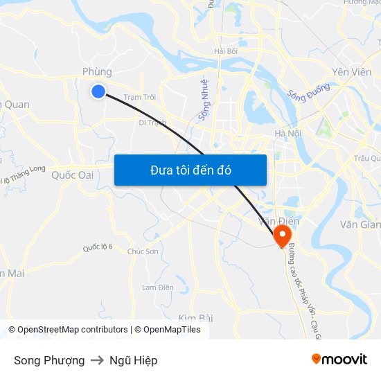 Song Phượng to Ngũ Hiệp map