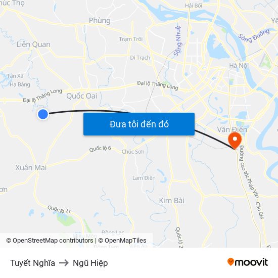 Tuyết Nghĩa to Ngũ Hiệp map