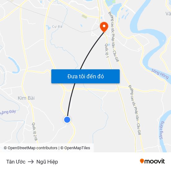 Tân Ước to Ngũ Hiệp map