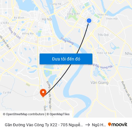 Gần Đường Vào Công Ty X22 - 705 Nguyễn Văn Linh to Ngũ Hiệp map
