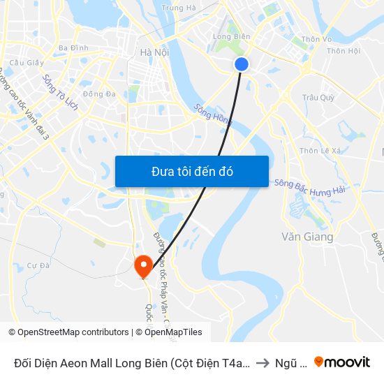 Đối Diện Aeon Mall Long Biên (Cột Điện T4a/2a-B Đường Cổ Linh) to Ngũ Hiệp map