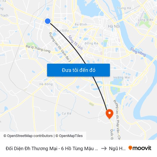 Đối Diện Đh Thương Mại - 6 Hồ Tùng Mậu (Cột Sau) to Ngũ Hiệp map