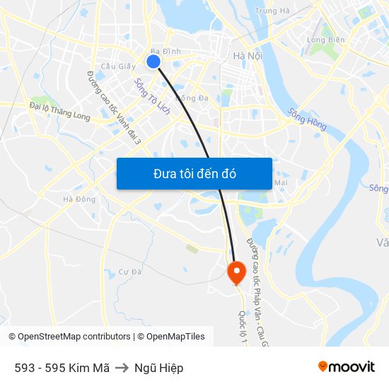 593 - 595 Kim Mã to Ngũ Hiệp map