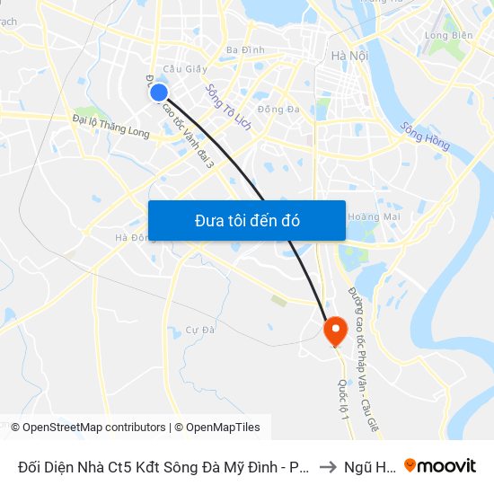 Đối Diện Nhà Ct5 Kđt Sông Đà Mỹ Đình - Phạm Hùng to Ngũ Hiệp map