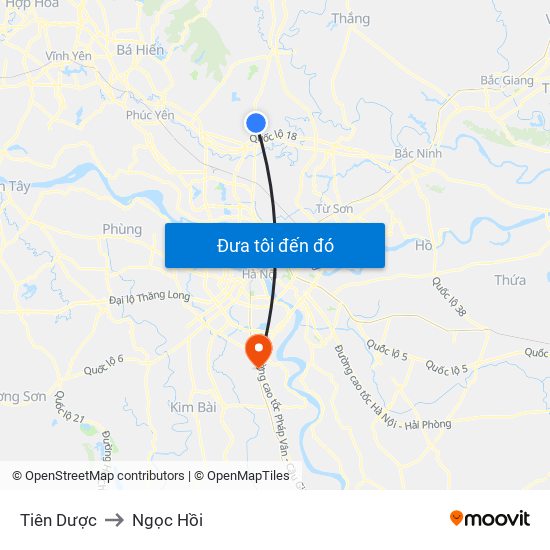 Tiên Dược to Ngọc Hồi map