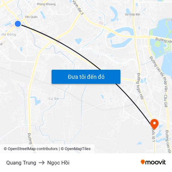 Quang Trung to Ngọc Hồi map