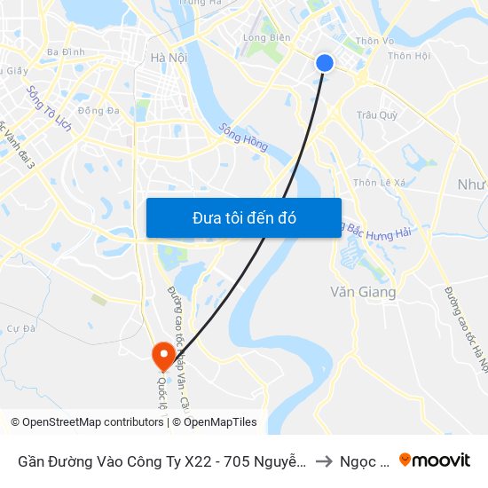 Gần Đường Vào Công Ty X22 - 705 Nguyễn Văn Linh to Ngọc Hồi map