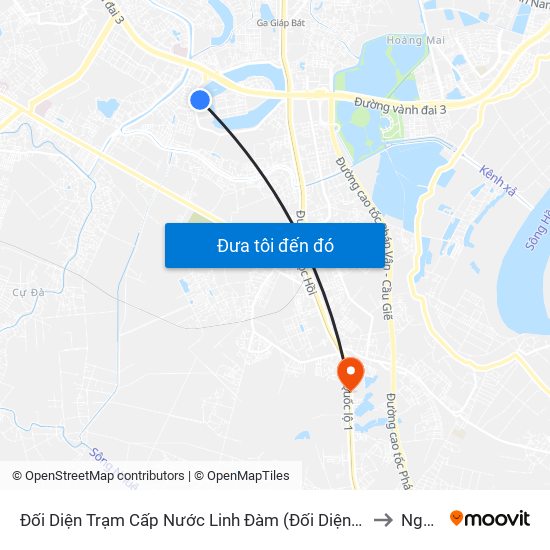 Đối Diện Trạm Cấp Nước Linh Đàm (Đối Diện Chung Cư Hh1c) - Nguyễn Hữu Thọ to Ngọc Hồi map