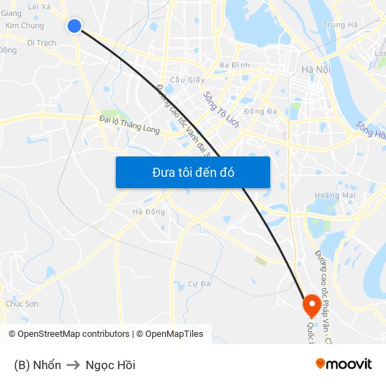 (B) Nhổn to Ngọc Hồi map