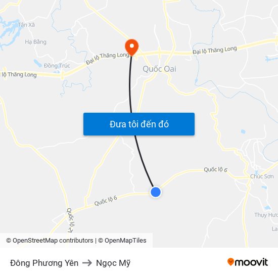 Đông Phương Yên to Ngọc Mỹ map