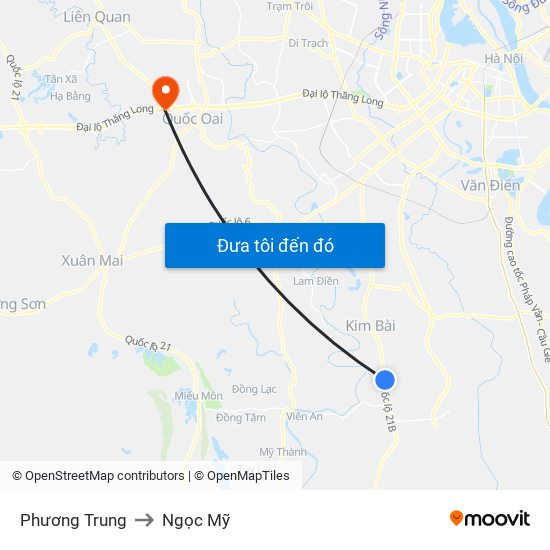 Phương Trung to Ngọc Mỹ map