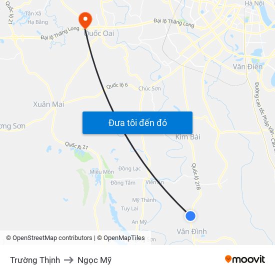 Trường Thịnh to Ngọc Mỹ map