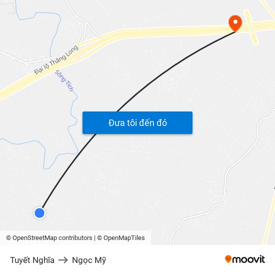 Tuyết Nghĩa to Ngọc Mỹ map