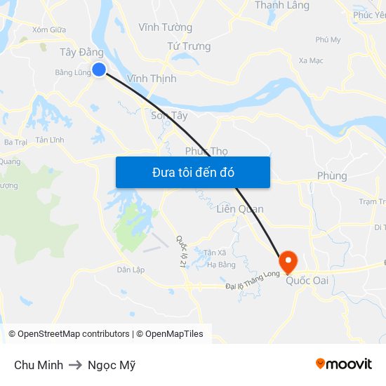 Chu Minh to Ngọc Mỹ map
