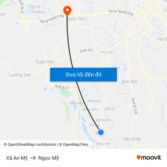 Xã An Mỹ to Ngọc Mỹ map