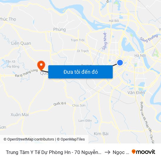 Trung Tâm Y Tế Dự Phòng Hn - 70 Nguyễn Chí Thanh to Ngọc Mỹ map