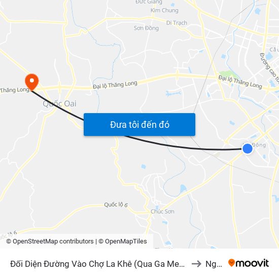 Đối Diện Đường Vào Chợ La Khê (Qua Ga Metro La Khê) - 405 Quang Trung (Hà Đông) to Ngọc Mỹ map