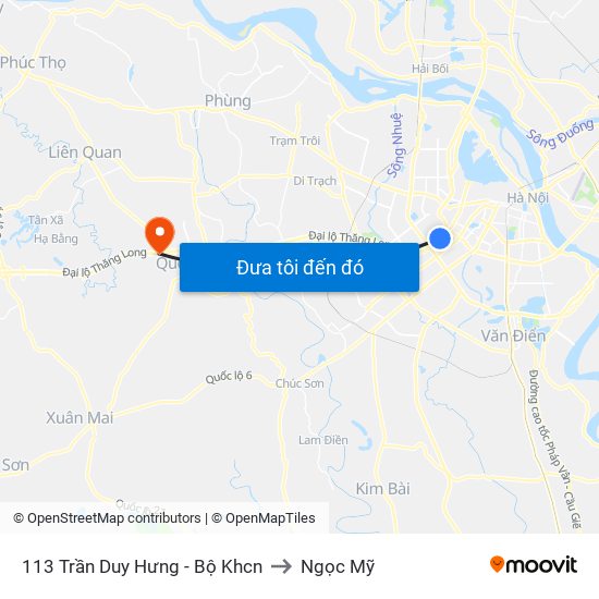 113 Trần Duy Hưng - Bộ Khcn to Ngọc Mỹ map