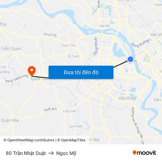 80 Trần Nhật Duật to Ngọc Mỹ map