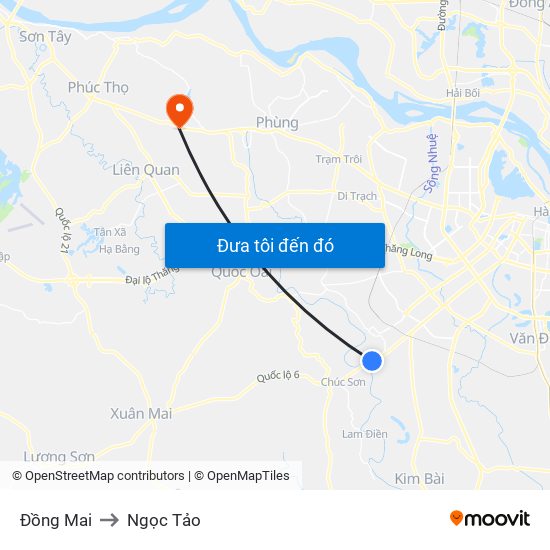 Đồng Mai to Ngọc Tảo map