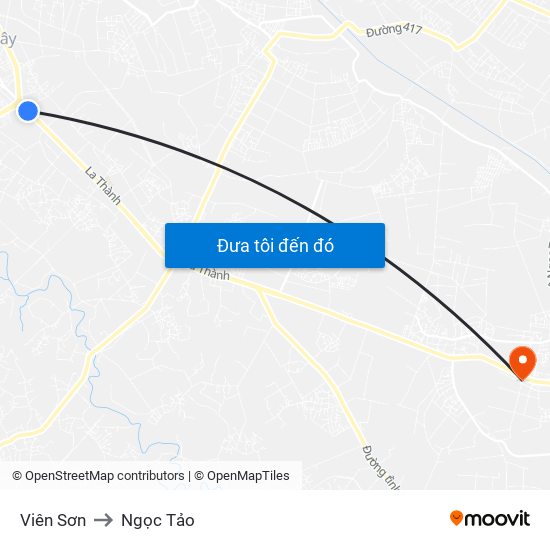 Viên Sơn to Ngọc Tảo map