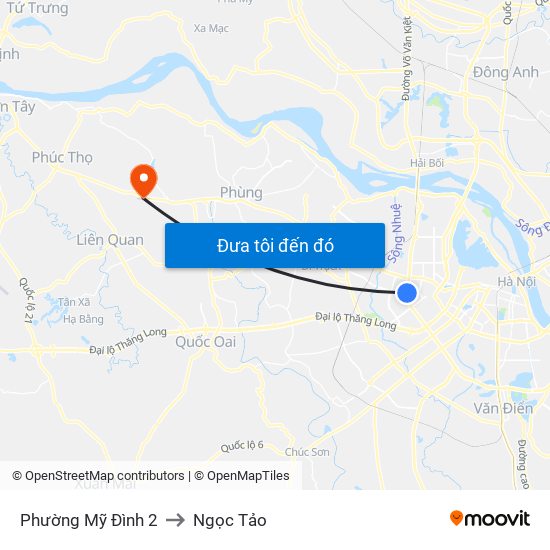 Phường Mỹ Đình 2 to Ngọc Tảo map