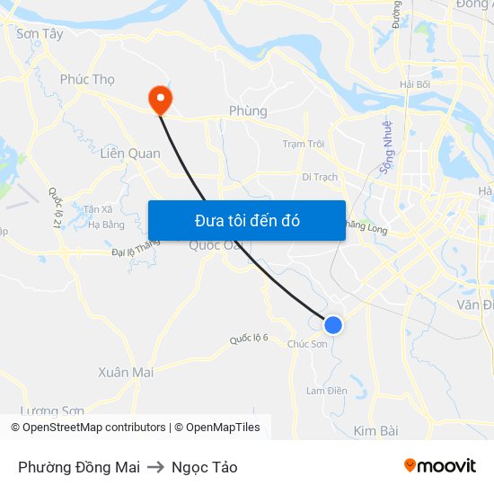Phường Đồng Mai to Ngọc Tảo map