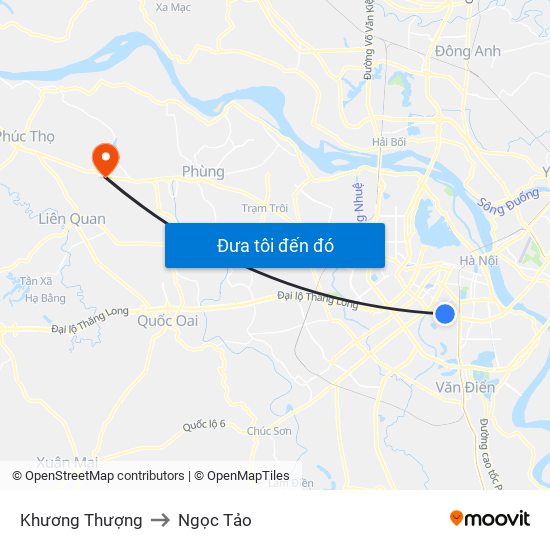 Khương Thượng to Ngọc Tảo map