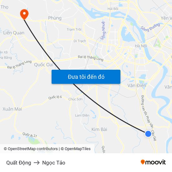 Quất Động to Ngọc Tảo map