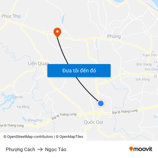 Phượng Cách to Ngọc Tảo map