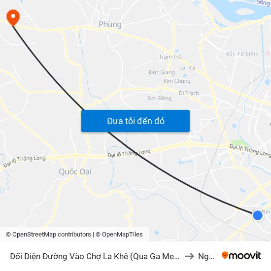 Đối Diện Đường Vào Chợ La Khê (Qua Ga Metro La Khê) - 405 Quang Trung (Hà Đông) to Ngọc Tảo map