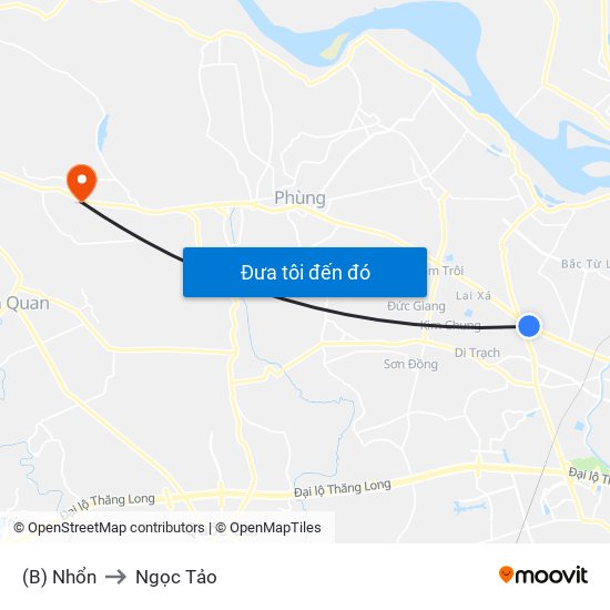 (B) Nhổn to Ngọc Tảo map