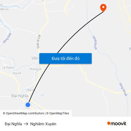 Đại Nghĩa to Nghiêm Xuyên map